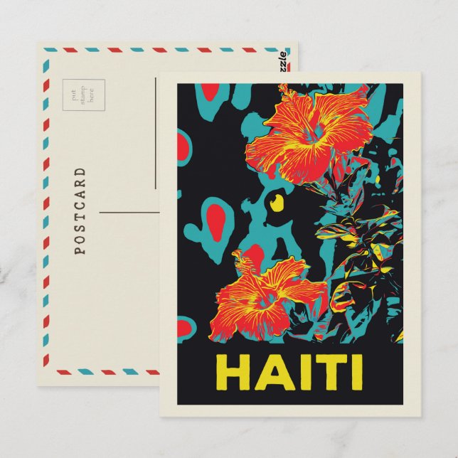 Postal típica del Caribe de Haití (Anverso / Reverso)