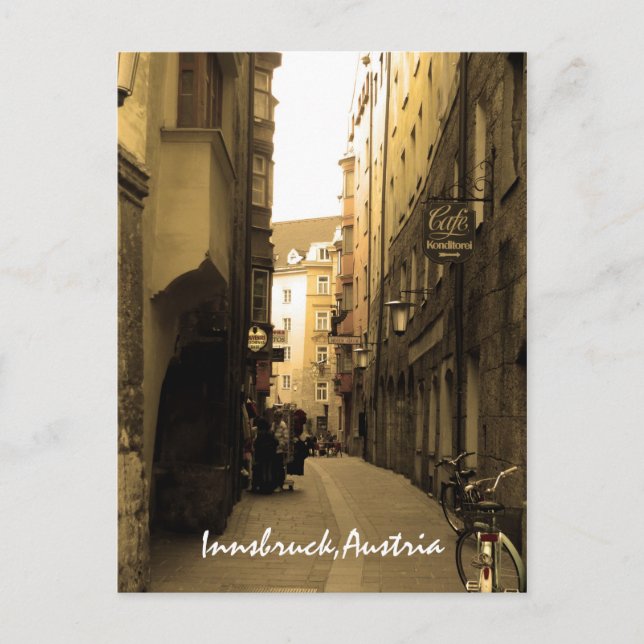 Postal Típico callejón europeo (Anverso)