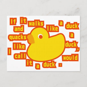Postal Tipificación de pato