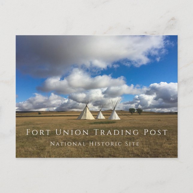 Postal Tipis en Fort Union Trading Post NHS, Dakota del N (Anverso)