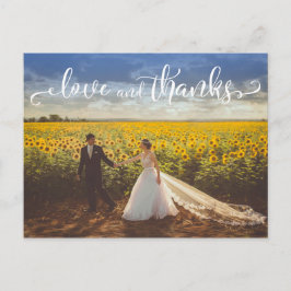 Postal Tipo de boda sutil y elegante Amor y agradecimient