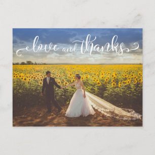 Postal Tipo de boda sutil y elegante Amor y agradecimient