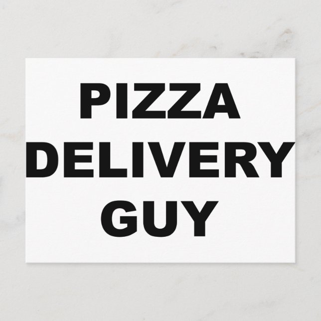 Postal Tipo De Entrega De Pizza (Anverso)