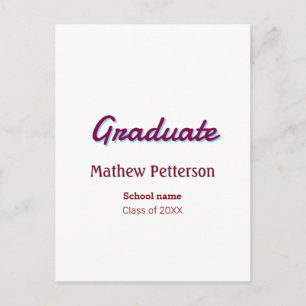 Postal Tipo negrita simple graduación moderna elegante ma