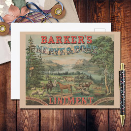 Postal Tipografía animal de granja de cosecha de vintage 