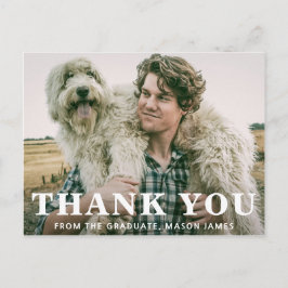 Postal Tipografía audaz Graduación moderna