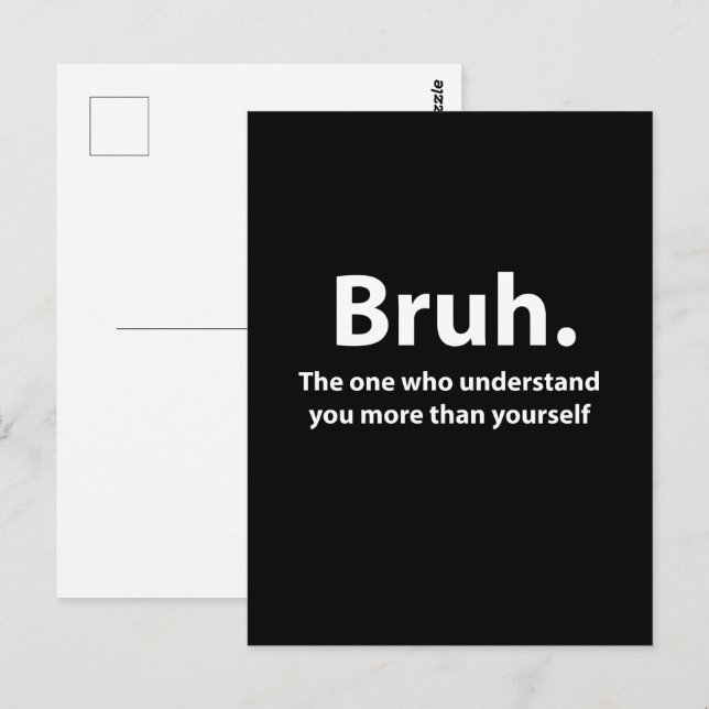 Postal Tipografía Bruh Bruh (Anverso / Reverso)