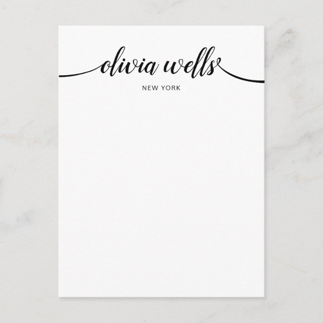 Postal Tipografía caligráfica (Anverso)