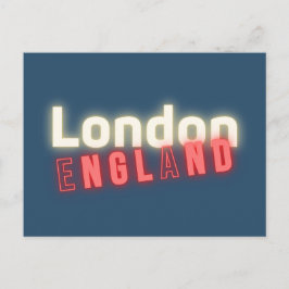 Postal Tipografía contemporánea de la neón de Londres