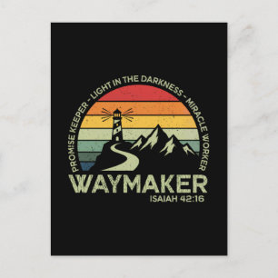 Postal Tipografía Cristiana Inspiradora Biblia Waymaker