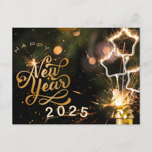 Postal Tipografía de Año Nuevo 2025