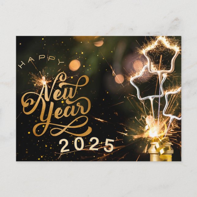 Postal Tipografía de Año Nuevo 2025 (Anverso)