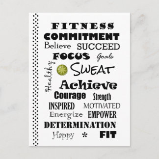 Postal Tipografía de aptitud motivacional y Inspiradora