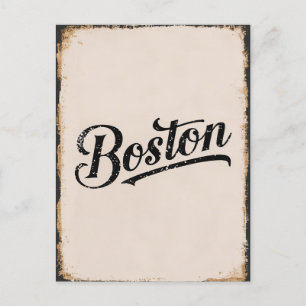 Postal Tipografía de Boston vintage