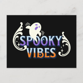 Postal Tipografía de letras con vibraciones espeluznantes