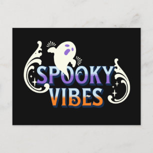 Postal Tipografía de letras con vibraciones espeluznantes