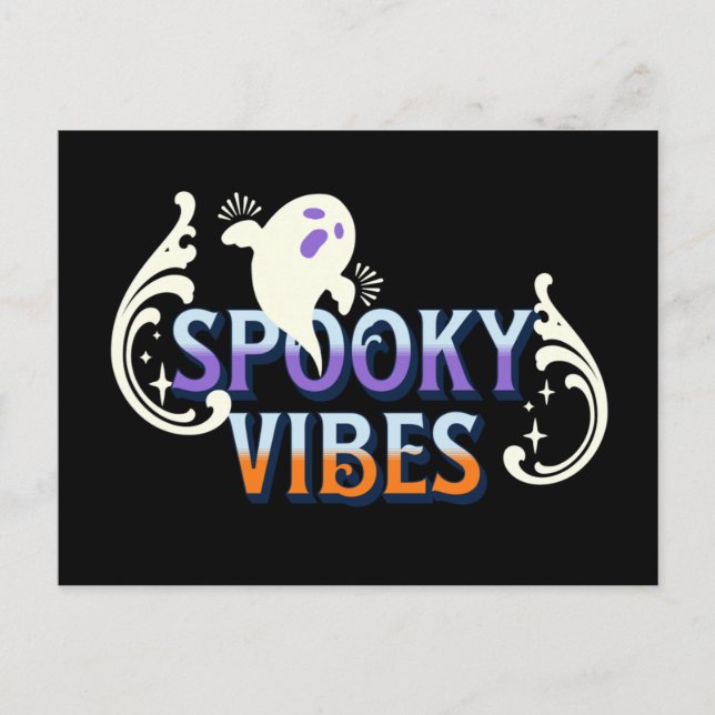 Postal Tipografía de letras con vibraciones espeluznantes (Anverso)