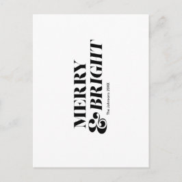 Postal Tipografía de Navidades modernos vivos y morados