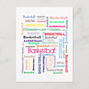 Postal Tipografía del baloncesto