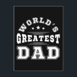 Postal Tipografía del mejor papá del mundo Regalo del Día<br><div class="desc">Tipografía del mejor papá del mundo Regalo del Día del Padre y regalos de cumpleaños para papá.</div>