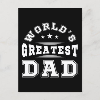 Postal Tipografía del mejor papá del mundo Regalo del Día
