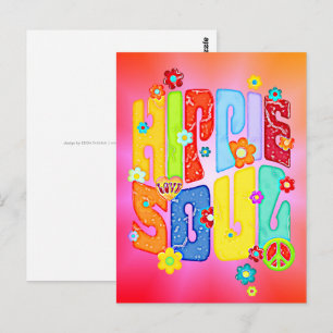 Postal Tipografía Divertida - ALMA HIPPIE 1