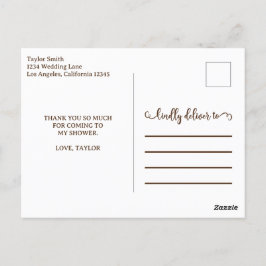 Postal Tipografía dorada moderna Gracias 