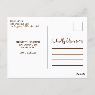 Postal Tipografía dorada moderna Gracias 