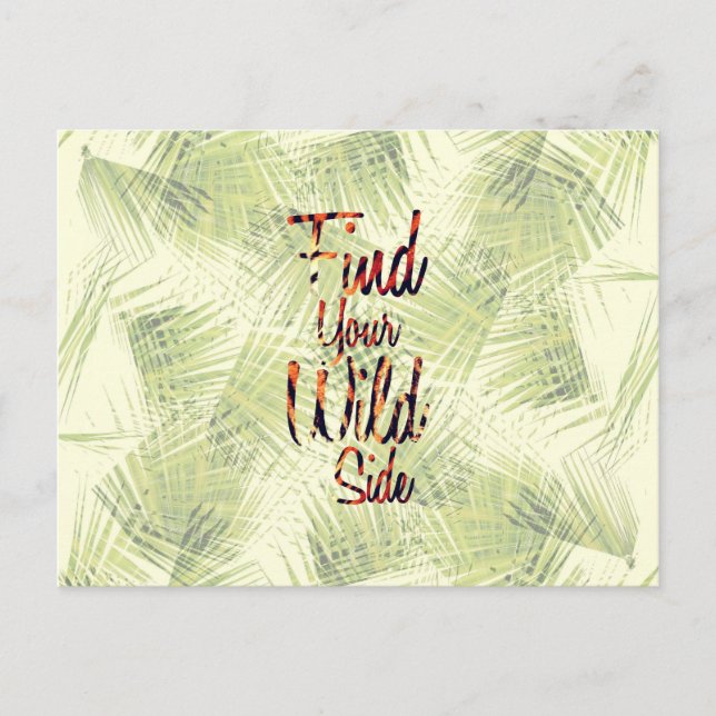 Postal Tipografía "Find Your Wild Side" (Anverso)