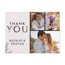 Tipografía floral Gracias foto