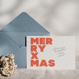 Postal Tipografía minimalista Feliz Navidad