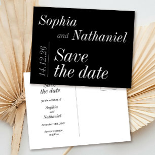 Postal Tipografía minimalista moderna Save the Date