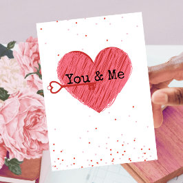 Postal Tipografía moderna Día de San Valentín de amor al 