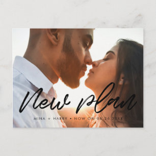 Postal Tipografía moderna Plan de boda nuevo