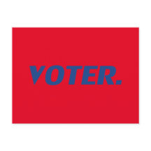 Tipografía moderna roja y azul de los votantes