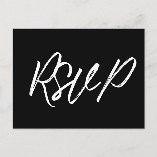 Postal Tipografía moderna RSVP (Anverso)