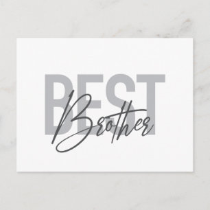 Postal Tipografía moderna, simple, fresca de Best Brother