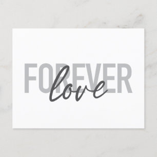 Postal Tipografía moderna, simple y fresca de Forever Lov
