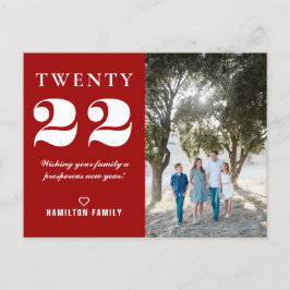 Postal Tipografía Veinte Veintidós foto de Año Nuevo