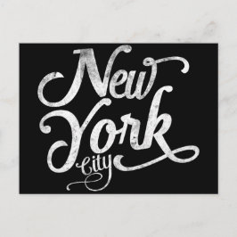 Postal Tipografía vintage de la ciudad de Nueva York