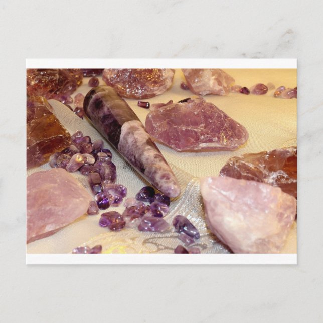 Postal Tipos de cuarzo (Anverso)