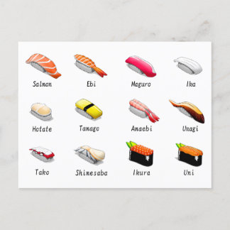 Postal Tipos De Sushi