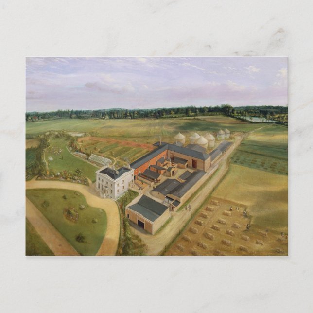 Postal Tiptree Hall and Farm, Essex, c.1850-60 (petróleo  (Anverso)