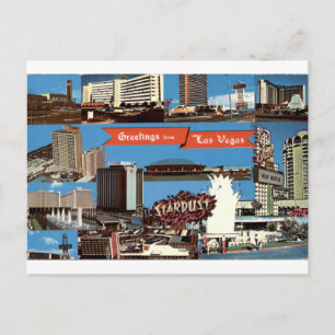 Postal Tira de Las Vegas Vista múltiple de casino vintage