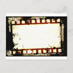 Postal Tira de película negativa de Grunge