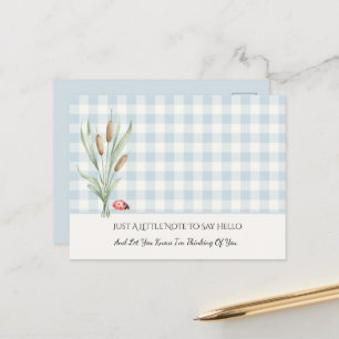 Postal Tira Plaid de Mariquita Juncos Pensando en Ti