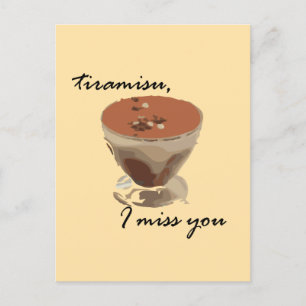 Postal Tiramisú, te extraño