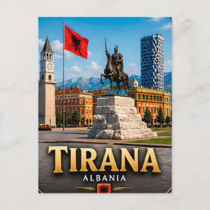 Postal Tirana Albania Escape Capital Mediterráneo 📍