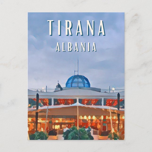 Postal Tirana, la capitale animée de l'Albanie (Anverso)