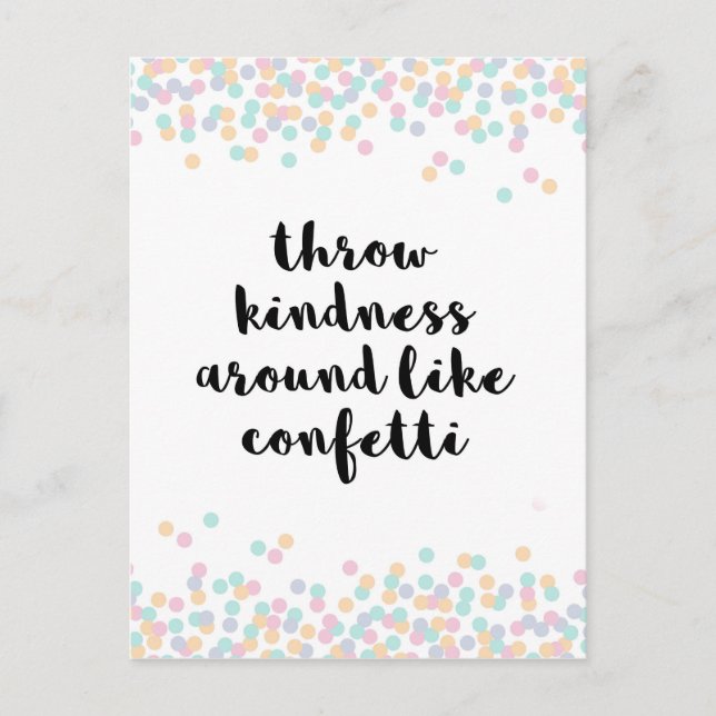 Postal Tirar amabilidad alrededor de la cita (Anverso)